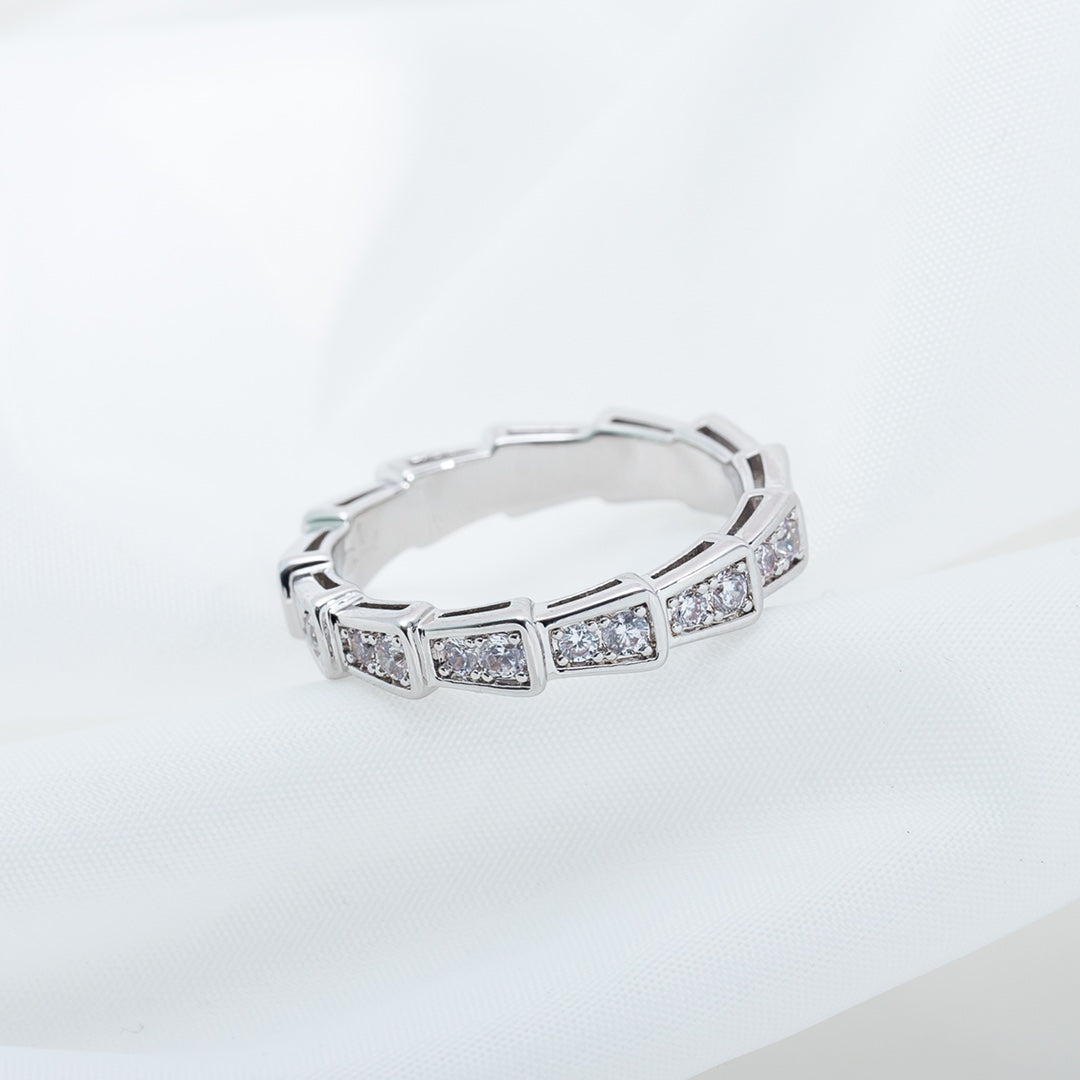 [Angela Jewellery]SERPENTI RING SILVER DIAMOND PAVED 3MM