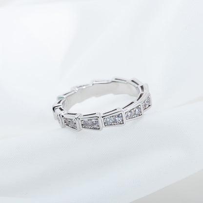 [Angela Jewellery]SERPENTI RING SILVER DIAMOND PAVED 3MM