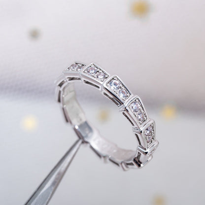 [Angela Jewellery]SERPENTI RING SILVER DIAMOND PAVED 3MM
