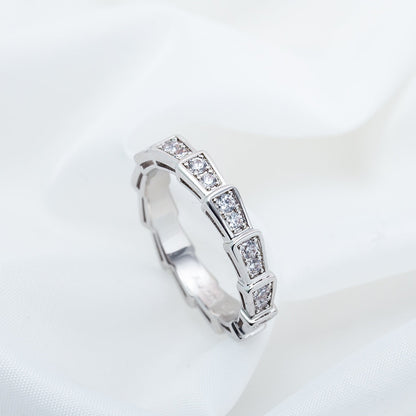 [Angela Jewellery]SERPENTI RING SILVER DIAMOND PAVED 3MM
