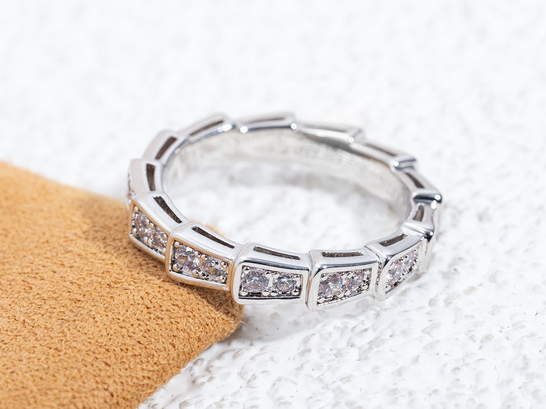 [Angela Jewellery]SERPENTI RING SILVER DIAMOND PAVED 3MM