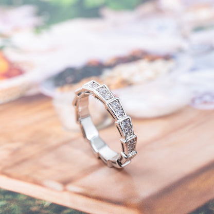 [Angela Jewellery]SERPENTI RING SILVER DIAMOND PAVED 3MM