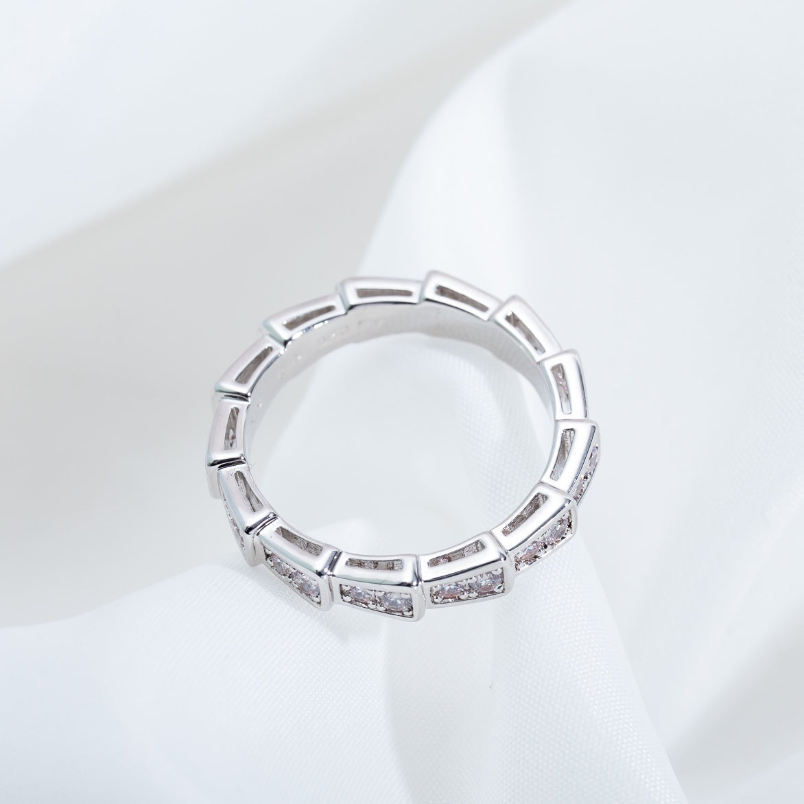 [Angela Jewellery]SERPENTI RING SILVER DIAMOND PAVED 3MM