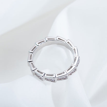 [Angela Jewellery]SERPENTI RING SILVER DIAMOND PAVED 3MM