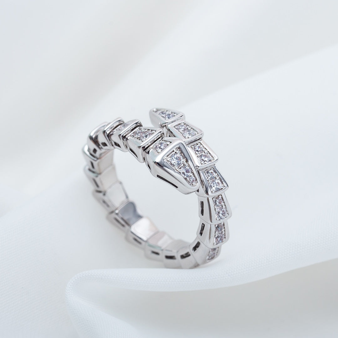 [Angela Jewellery]SERPENTI RING SILVER DIAMOND PAVED 4MM