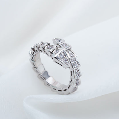 [Angela Jewellery]SERPENTI RING SILVER DIAMOND PAVED 4MM
