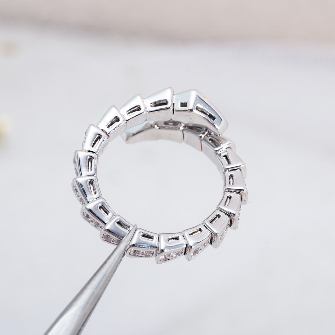 [Angela Jewellery]SERPENTI RING SILVER DIAMOND PAVED 4MM