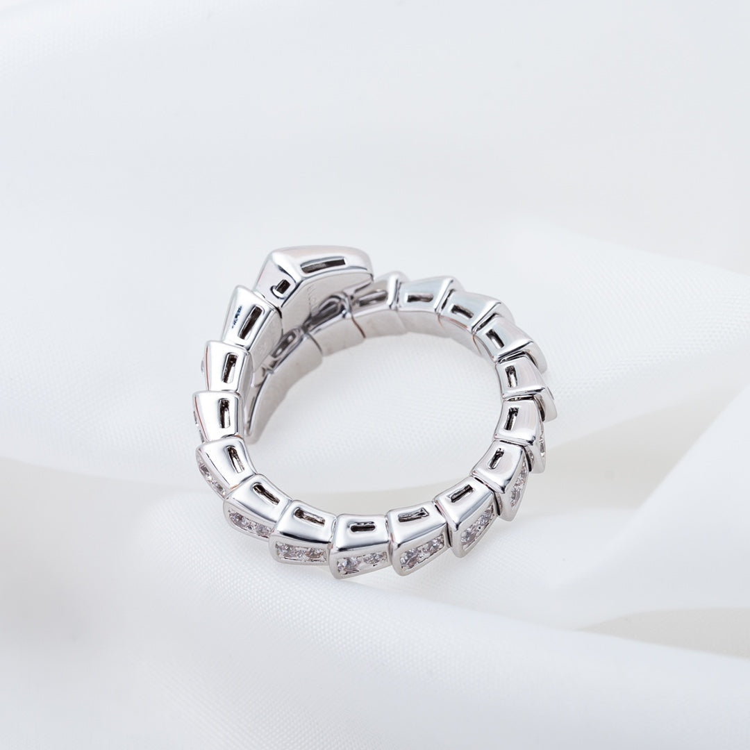 [Angela Jewellery]SERPENTI RING SILVER DIAMOND PAVED 4MM