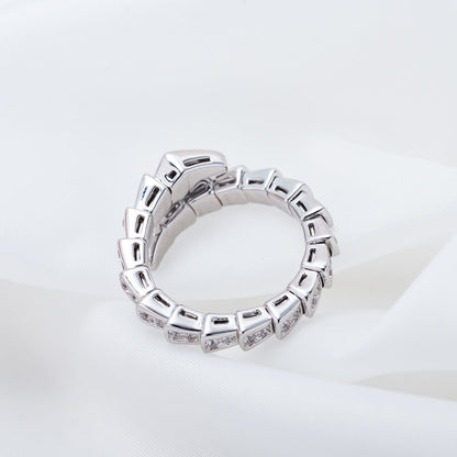 [Angela Jewellery]SERPENTI RING SILVER DIAMOND PAVED 4MM