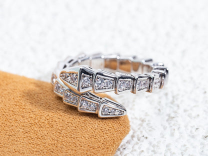 [Angela Jewellery]SERPENTI RING SILVER DIAMOND PAVED 4MM