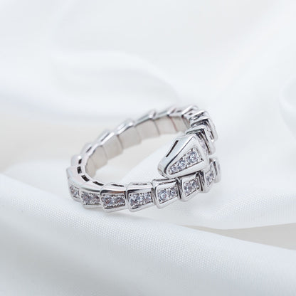 [Angela Jewellery]SERPENTI RING SILVER DIAMOND PAVED 4MM