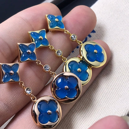 [Angela Jewellery]STAR AND SUN AGATE DIAMOND EARRINGS