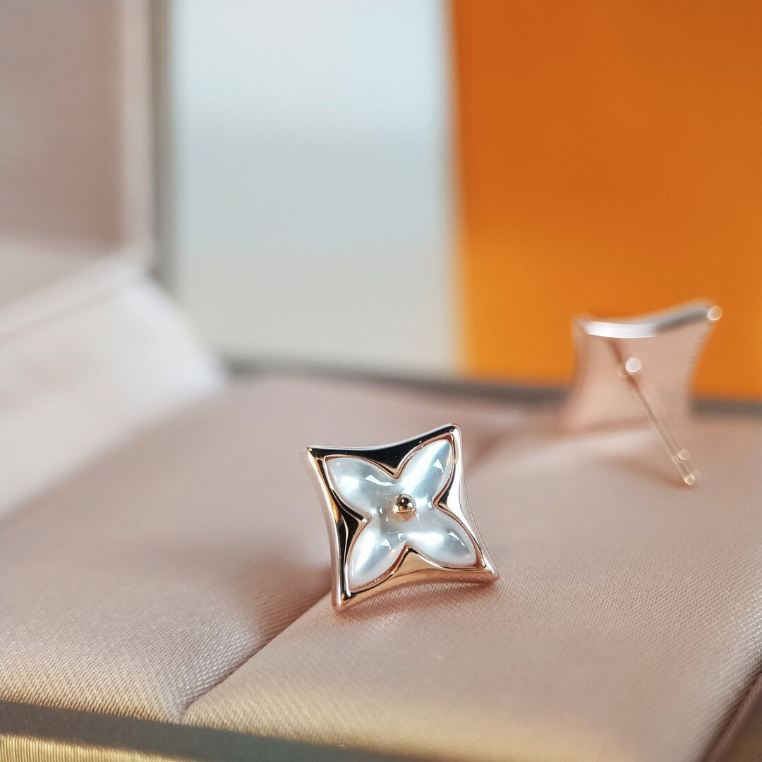 [Angela Jewellery]STAR MOP PINK GOLD EARRINGS