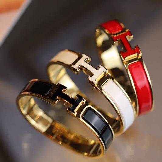 [Angela Jewellery]H BRACELET 12MM GOLD