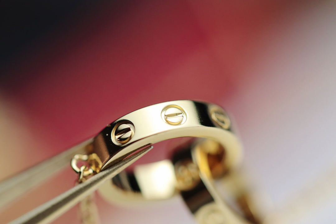 [Angela Jewellery]LOVE NECKLACE DOUBLE RING GOLD