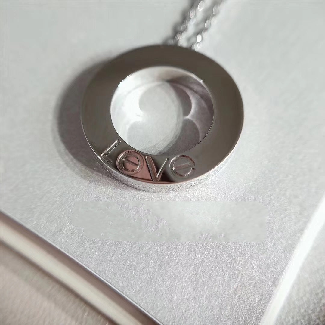 [Angela Jewellery]LOVE NECKLACE ADJUSTABLE SILVER
