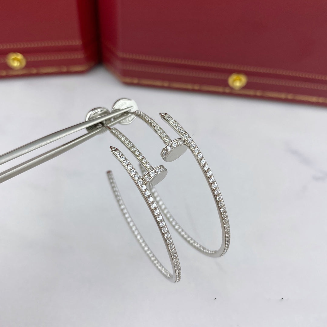 [Angela Jewellery]JUSTE EARRINGS FULL DIAMONDS 1.8MM