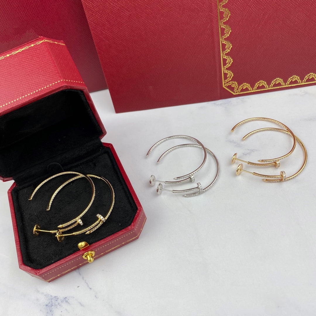 [Angela Jewellery]JUSTE EARRINGS FULL DIAMONDS 1.8MM