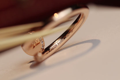 [Angela Jewellery]JUSTE RING 2.65MM PINK GOLD DIAMOND