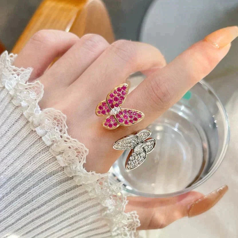 [Angela Jewellery]TWIN BUTTERFLY DIAMOND RING