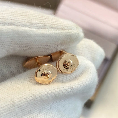 [Angela Jewellery]DREAM EARRINGS 3 MOTIFS ONYX MOP PINK GOLD