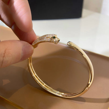 [Angela Jewellery]PANTHERE GOLD DIAMOND OPEN BRACELET
