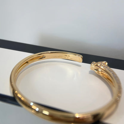 [Angela Jewellery]PANTHERE GOLD DIAMOND OPEN BRACELET