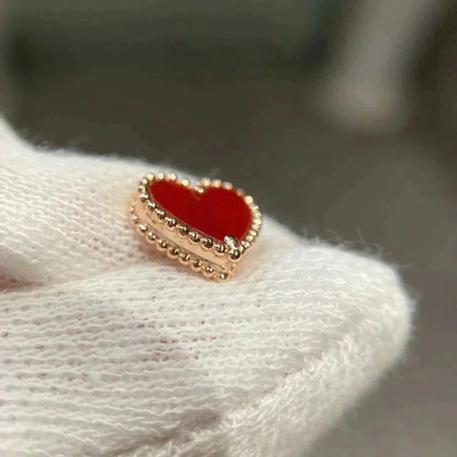 [Angela Jewellery]HEART CARNELIAN STUD EARRINGS
