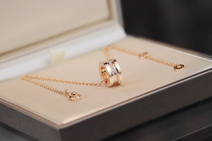 [Angela Jewellery]ZERO 1 PINK GOLD DIAMOND NECKLACE