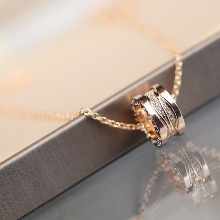 [Angela Jewellery]ZERO 1 PINK GOLD DIAMOND NECKLACE