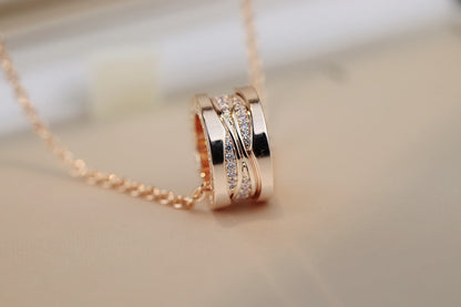 [Angela Jewellery]ZERO 1 PINK GOLD DIAMOND NECKLACE