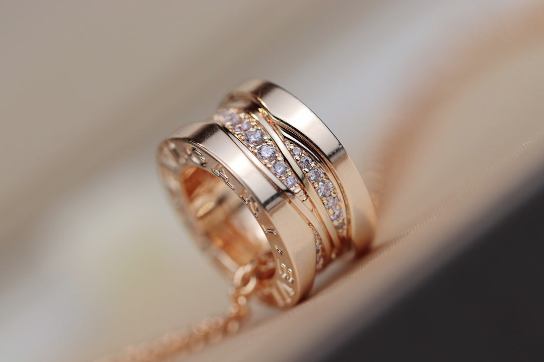 [Angela Jewellery]ZERO 1 PINK GOLD DIAMOND NECKLACE