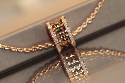 [Angela Jewellery]ZERO 1 ROCK PEDANT PINK GOLD NECKLACE
