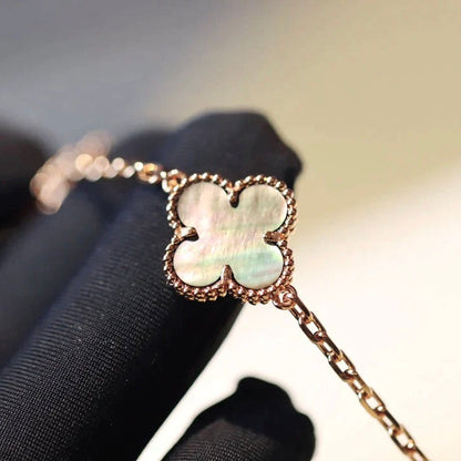 [Angela Jewellery]CLOVER 20 MOTIFS DARK MOP DIAMOND  NECKLACE