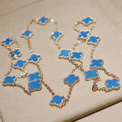 [Angela Jewellery]CLOVER 20 MOTIFS TURQUOISE GOLD
