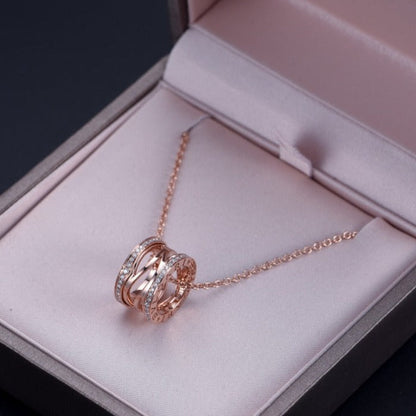[Angela Jewellery]ZERO 1 PINK GOLD DIAMOND OPEN NECKLACE