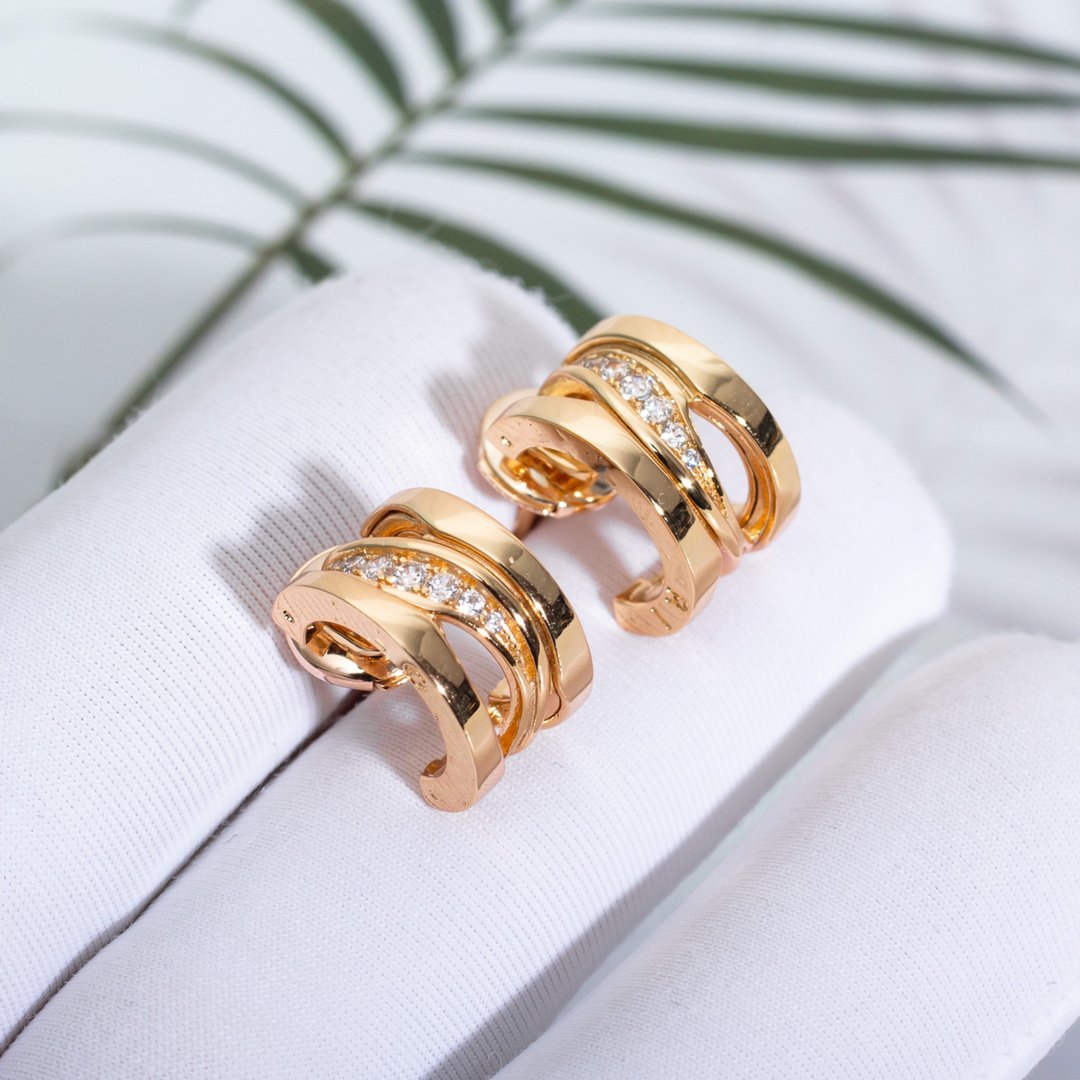[Angela Jewellery]ZERO 1 PINK GOLD DIAMONDS EARRINGS