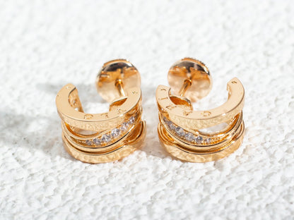 [Angela Jewellery]ZERO 1 PINK GOLD DIAMONDS EARRINGS