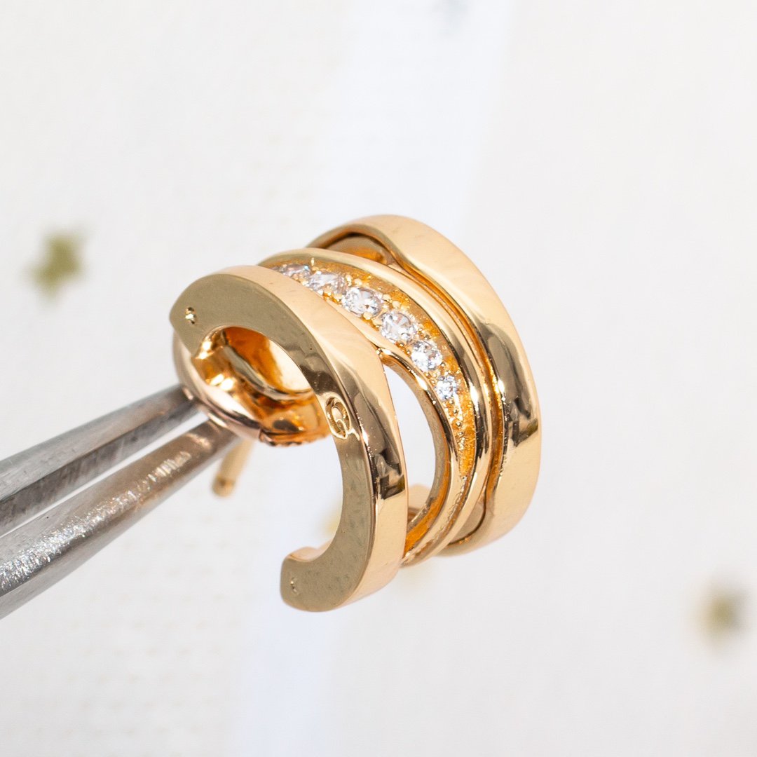 [Angela Jewellery]ZERO 1 PINK GOLD DIAMONDS EARRINGS