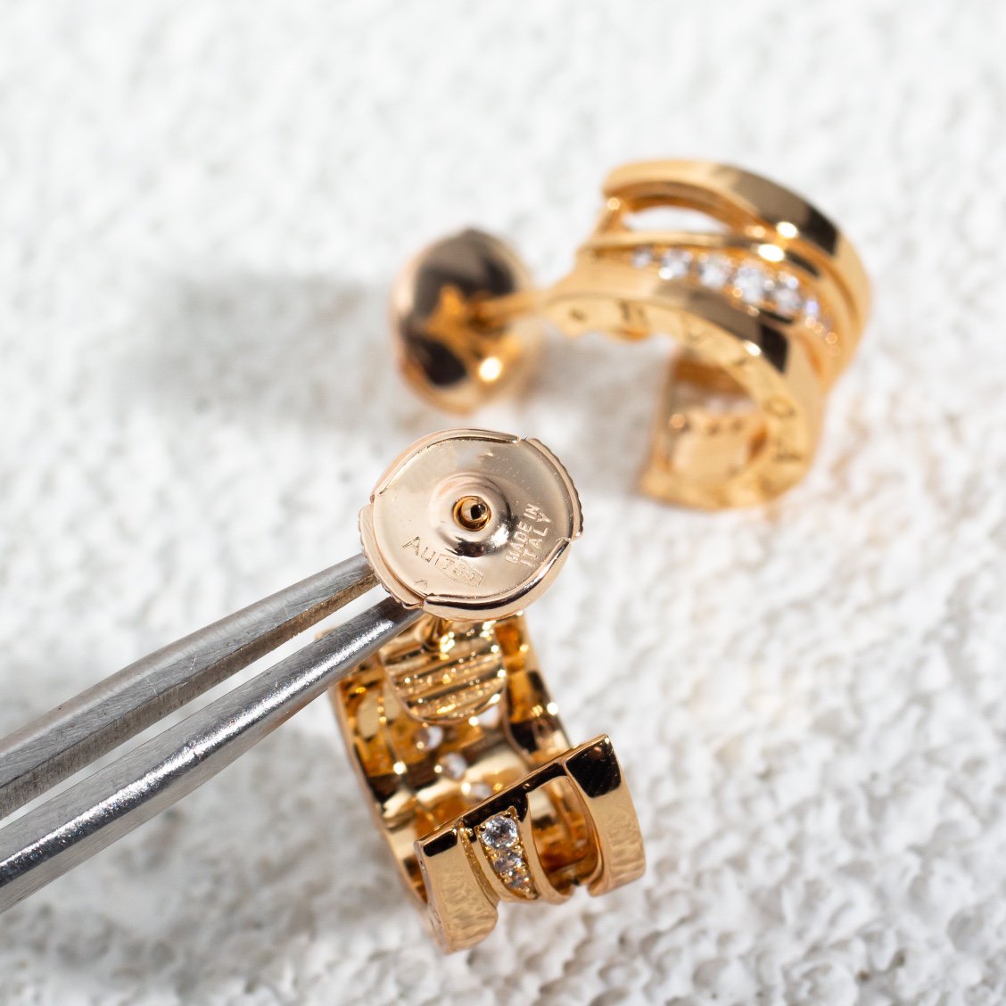 [Angela Jewellery]ZERO 1 PINK GOLD DIAMONDS EARRINGS