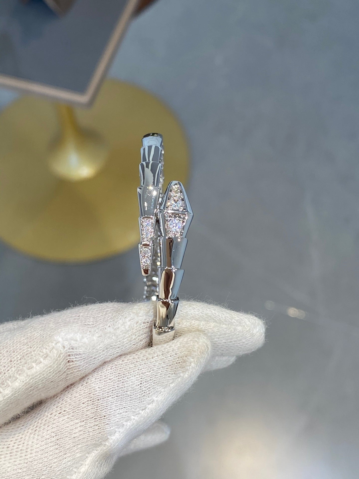 [Angela Jewellery]SERPENTI BRACELET DIAMONDS SILVER