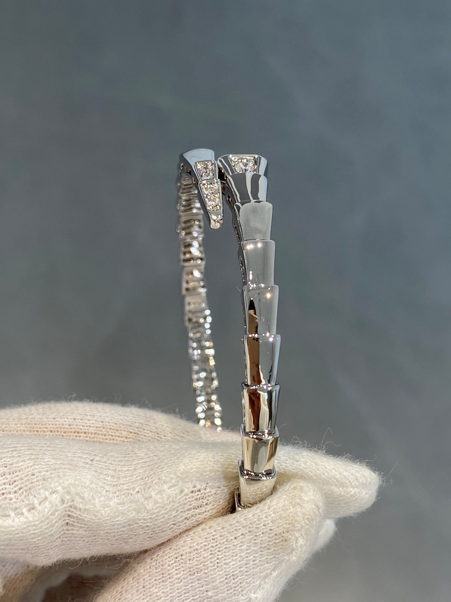 [Angela Jewellery]SERPENTI BRACELET DIAMONDS SILVER