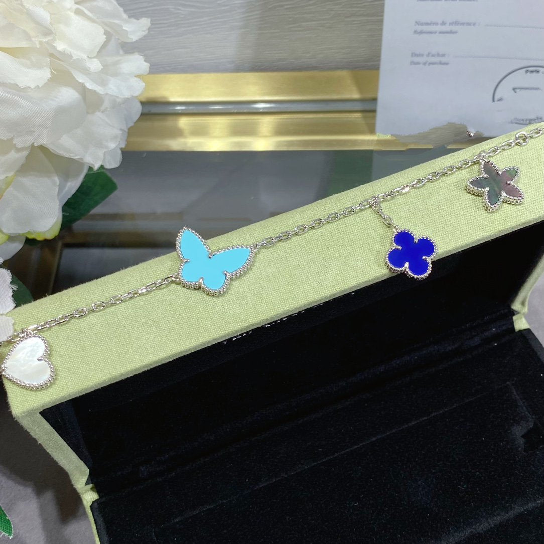 [Angela Jewellery]LUCKY SPRING SILVER BRACELET 4 MOTIF