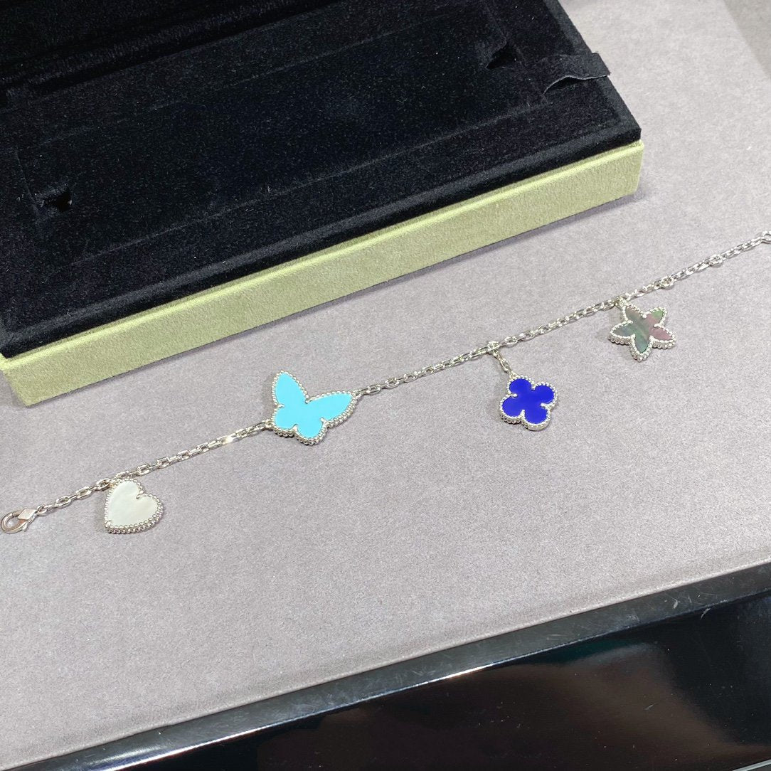 [Angela Jewellery]LUCKY SPRING SILVER BRACELET 4 MOTIF