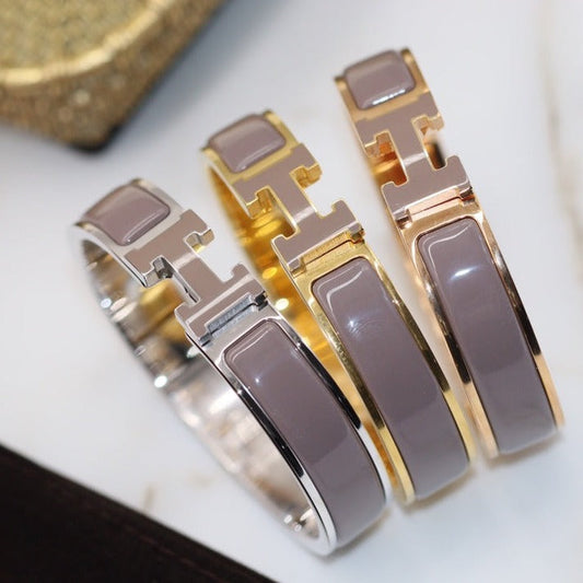 [Angela Jewellery]H BRACELET 12MM BROWN