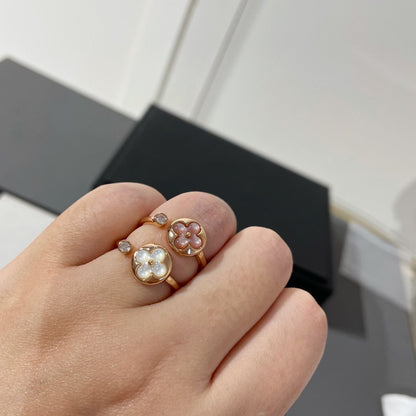 [Angela Jewellery]SUN 1 DIAMOND PINK MOP RING