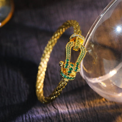 [Angela Jewellery]FORCE 10 GOLD GREEN DIAMOND PAVED