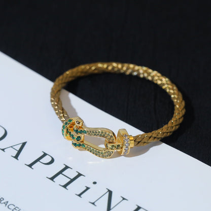 [Angela Jewellery]FORCE 10 GOLD GREEN DIAMOND PAVED