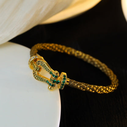 [Angela Jewellery]FORCE 10 GOLD GREEN DIAMOND PAVED