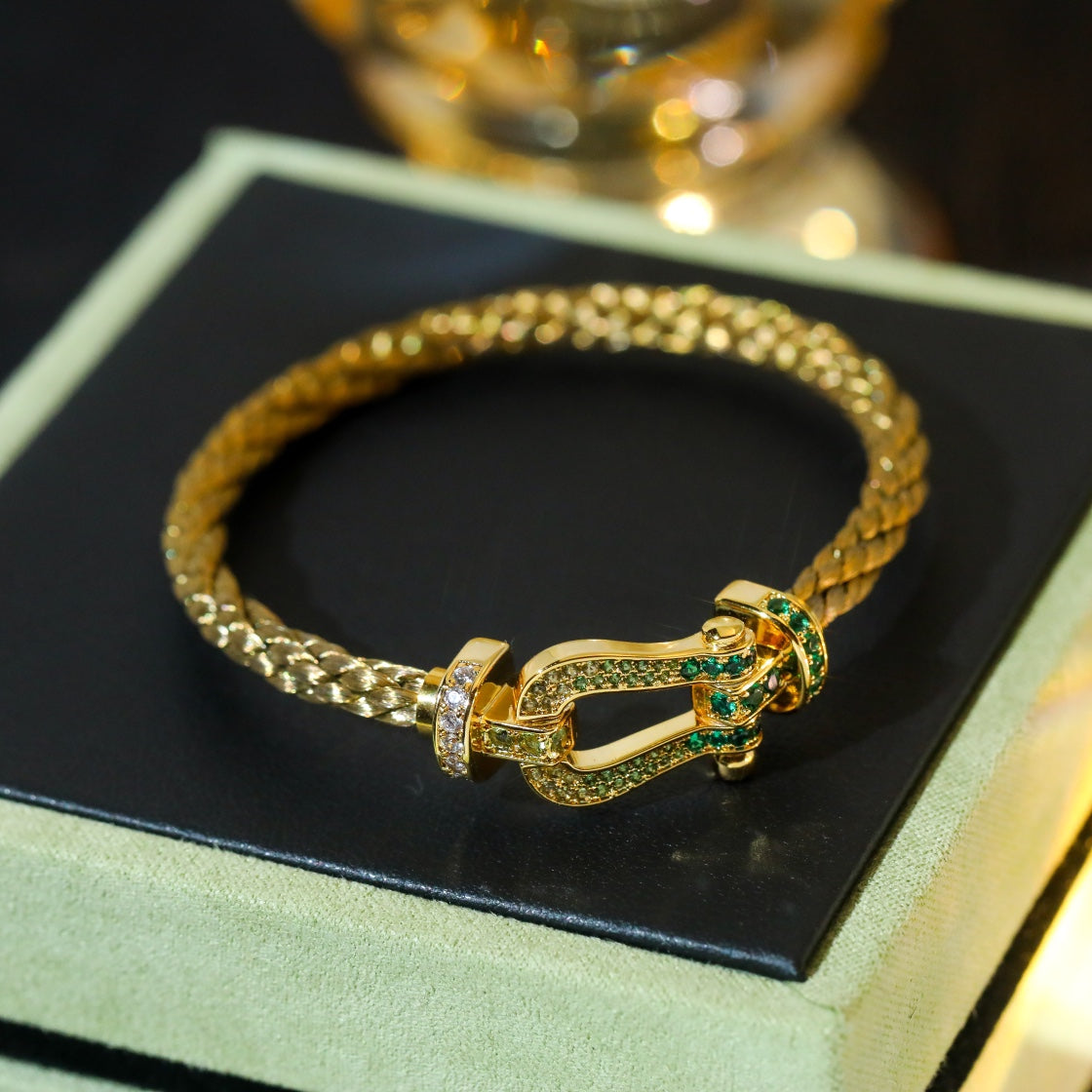 [Angela Jewellery]FORCE 10 GOLD GREEN DIAMOND PAVED